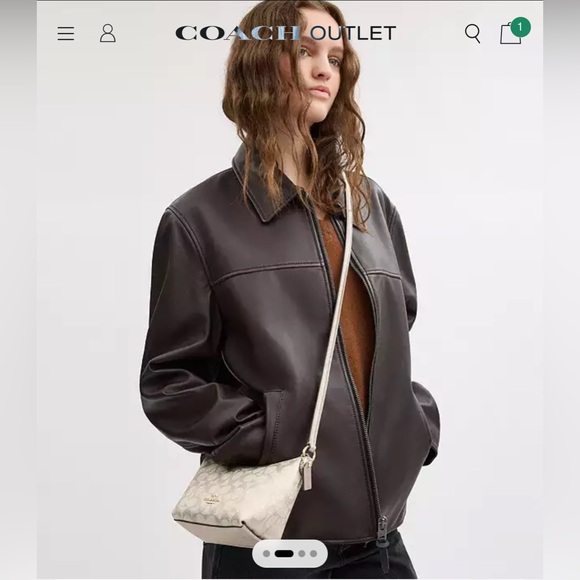 NWT Coach Crossbody Purse and ID Wallet Set! Black & Silver - Picture 6 of 13